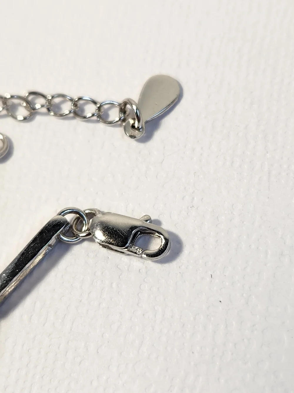 Genuine Diamond Accents Infinity Bracelet 7” 925 90s Tennis Bracelet VTG - Picture 4 of 10